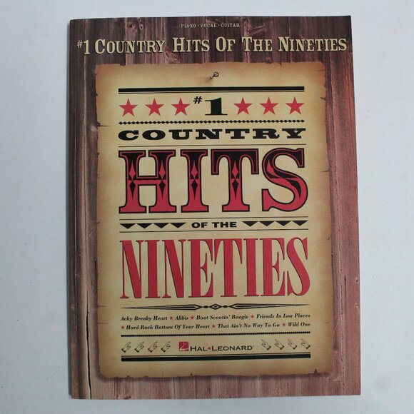 #1 Country Hits Of The Nineties - Hal Leonard Corporation 1994 - 24 Songs - Picture 1 of 11